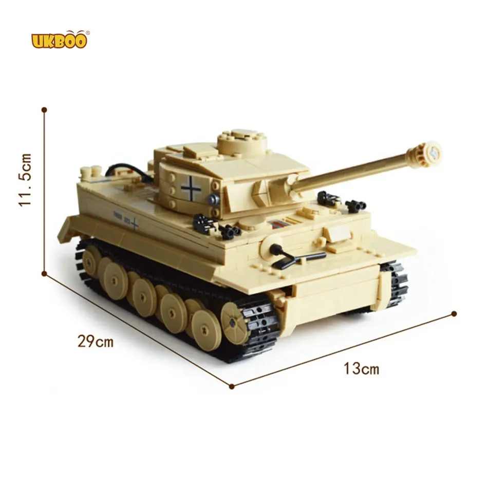Freies Verschiffen Heißer Verkauf Pädagogisches Kinder Spielzeug Serie Block Set Militär Panzer König Tiger Tank Bausteine Ziegel Spielzeug