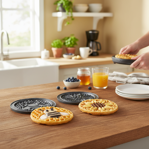 Sunflower Bee Mini System Two 4 Plaques à gaufres amovibles antiadhésives, lot de 2 plaques, compatible avec les gaufriers et plaques de cuisson - Product Image 3