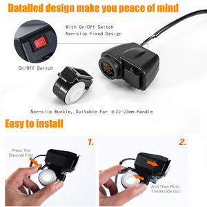 Couvre-guidon <span class=keywords><strong>chauffant</strong></span> alimenté par USB pour vélo électrique de moto aucune modification requise chauffage rapide en 10 secondes - Product Image 4