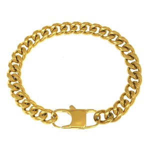 Pulsera de Cadena Cubana de Acero Inoxidable, Unisex, Chapada en Oro y Plata, Joyería de Moda para Hombres y Mujeres, Pulsera de Eslabones Moderna - Product Image 3