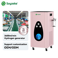 Générateur d'hydrogène pour inhalation 3600 ml, machine SPE PEM, inhalateur de gaz H2 O2 à haute concentration pour les soins de santé à domicile