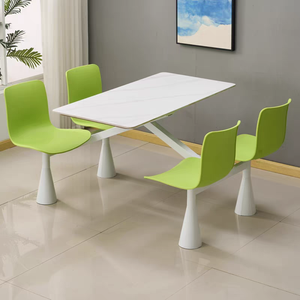 High-End Rectangular Dining <strong>Table</strong> and Chair Set for School <strong>Canteens</strong>, Staff, and Factories - 4-Person Integrated Stone <strong>Table</strong> - Product Image 3