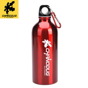 Chanodug Stainless Steel Water Bottle 600ml <b>Red</b> Portable Outdoor Hiking Cycling Sports Travel Use - Product Image 1