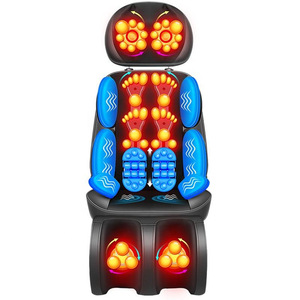 Massage Chair Full Body Heating Massage Neck Waist Back Legs Foot Vibration Hot Compress Plug-In Brown - Product Image 2