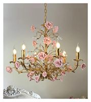 Lustre de jardin français de luxe, style villa américaine, salon, design rose, ovale rétro, E27, chambre à coucher, moderne