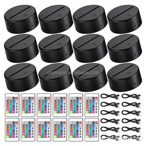 7 16 colores <span class=keywords><strong>LED</strong></span> giữ ánh sáng lampara hiển thị đèn cơ sở 3D Illusion Anime Acrylic <span class=keywords><strong>LED</strong></span> Đèn ánh sáng ban đêm cơ sở cho Acrylic - Product Image 1