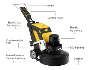 688mm concrete floor grinder heavy efficiency high speed floor machine for ground