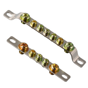 Bloc de bornes à vis Chkl 10 pôles, contact en cuivre, terminaison de câbles, câblage européen - Product Image 1