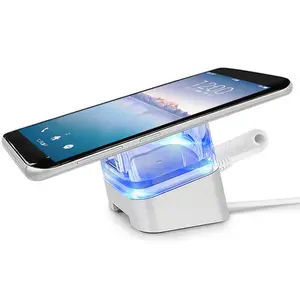 Phone Display Holder Rack Anti Theft Mobile Phone Tablet Charging Stand Acrylic Cellphone Display Security Alarm Holder