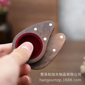 Heart Shape Wooden Jewelry Box For <b>Ring</b> <b>Storage</b> Elegant Solid Wood Desktop Organizer With Red Velvet Lining For Home Use - Product Image 5
