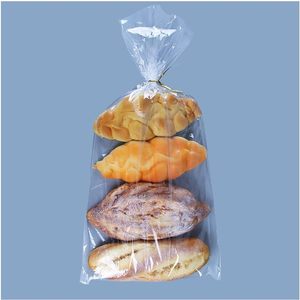 200Pcs 11x18 Inch Bottom Gusset <b>Bread</b> <b>Bags</b> Clear Plastic Micro Perforated For Homemade <b>Bread</b> Storage - Product Image 1