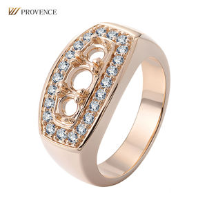 Anillo de Diamantes Naturales de Oro Sólido de 10k, 14k y 18k, Diseño Nuevo, Joyería de Moda, Anillos de Diseñador Coreano, Joyería Personalizada Hecha a Mano para Parejas - Product Image 1