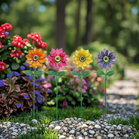 4 Pcs Panneau de jardin solaire personnalisé pour chats noirs avec piquet en fer Tige de soutien de l'humidité du sol Décoration extérieure de qualité supérieure