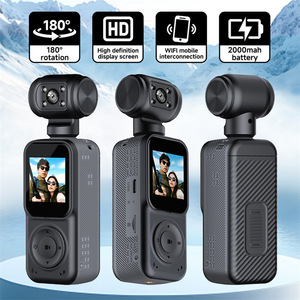 Cámara de Bolsillo Portátil con WiFi para Deportes al Aire Libre, 2K <span class=keywords><strong>HD</strong></span>, 180° °   Videocámara de Visión Nocturna Giratoria y Portátil - Product Image 6