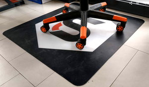 OEM صديقة للبيئة عدم الانزلاق دائم مخصص تصميم أسود كرسي مكتب حصيرة ل والخشب الصلب بلاط أرضية - Product Image 5