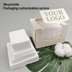 Nouvelle conception, 100 pièces par paquet, 7,5*7,5 cm, tampons en coton à trois couches, haute absorption, jetables, carrés, tampons démaquillants en coton - Product Image 2