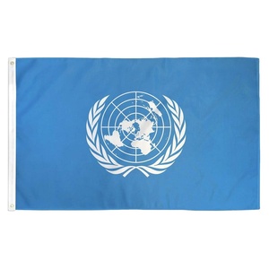 Barato STOCK 100% poliéster 3x5 pies Bandera <span class=keywords><strong>DE</strong></span> LA ONU <span class=keywords><strong>DE</strong></span> LAS Naciones Unidas con dos ojales - Product Image 1