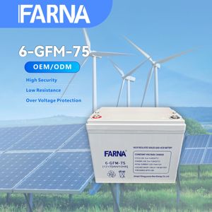 Bán hàng nóng <span class=keywords><strong>6</strong></span>-gfm-75 kín 12V 75Ah 76ah 77ah Gel Pin AGM pin với 20hr tốc độ xả cho năng lượng mặt trời hệ thống điện và UPS - Product Image 2