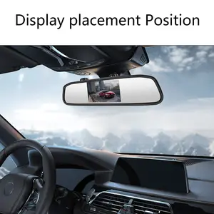 Factory Sales 4.3 Inch 480x272 IPS Screen 2CH AV Input Car Rearview Mirror Monitor For Rear View Reverse Camera Car Mirror
