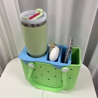 Sac de plage en EVA grande capacité avec insert organisateur, 4 porte-gobelets, séparateur de rangement personnalisé anti-sable, portable pour le camping