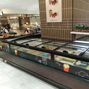 Congélateur coffre commercial Vitrine îlot supérieur en verre Congélateur îlot <span class=keywords><strong>combiné</strong></span> - Product Image 3