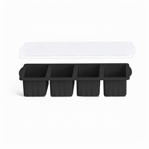 Wholesale Kitchen Tools Multipurpose <b>Stackable</b> Silicone Freezer <b>Food</b> <b>Storage</b> <b>Containers</b> Tray with Lid for Soup Ice Cubes - Product Image 4