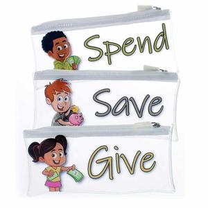 <span class=keywords><strong>Enveloppes</strong></span> personnalisées pour enfants pour gagner, économiser et dépenser <span class=keywords><strong>de</strong></span> l'argent - Budget Keeper Jr - Ensemble <span class=keywords><strong>de</strong></span> 3 pochettes en plastique à fermeture éclair pour enfants pour économiser <span class=keywords><strong>de</strong></span> l'argent - Product Image 1