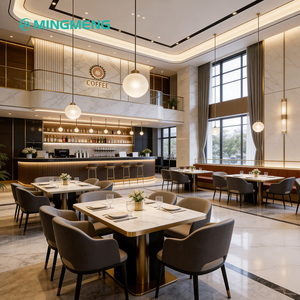 ชุดโต๊ะร้านอาหารสมัยใหม่พร้อมท็อปหินอ่อนและโครงโลหะสำหรับใช้งานเชิงพาณิชย์ - Product Image 1