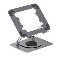 Support de Rehausseur d'Ordinateur Portable Pliable en Métal Rotation à 360 Degrés Support d'Ordinateur Portable Réglable pour Bureau