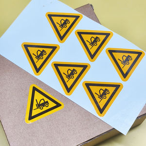 Etiquetas de Seguridad Personalizadas, Adhesivas, Impermeables, de Advertencia, de PVC Naranja, para Máquinas - Product Image 3