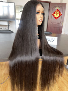 Fait sur mesure 36 pouces HD 13*5 Patchwork soyeux droite médical cheveux humains avant de lacet perruque 250% densité 10 ans vierge crue - Product Image 3