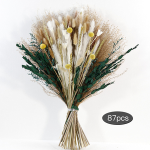 Pour Bush <span class=keywords><strong>Billy</strong></span> Boutons Fleurs Séchées Bouquet Blé Ovatus Pampas Herbe pour Boho Mariage Décor À La Maison Mère Nouvel An Graduation - Product Image 1