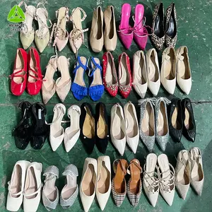 Fashion Stock Mix Stock Factory Price Fashion Used Women Ladies High-Heel Shoes Stock