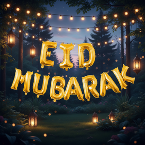 625260 Palloncini in Foil Dorato da 16 Pollici, Ghirlanda Usa e Getta, Decorazioni per Eid Mubarak e Ramadan, Articoli per Feste PartyMaker - Product Image 5