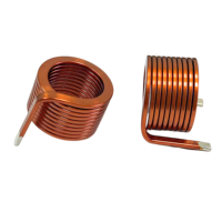 Inducteur à noyau d'air à fil de cuivre plat haute intensité, bobine à enroulement en cuivre pur DIP, tolérance 10%, température de fonctionnement -20-125°C
