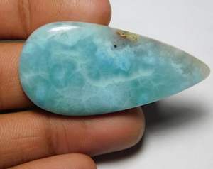 Cabochon de Larimar Naturel Incroyable Vente en Gros Lot de Pierres Précieuses Larimar Mélange de Forme 100% Pierres Précieuses Larimar Naturel à des Prix Abordables OEM - Product Image 3