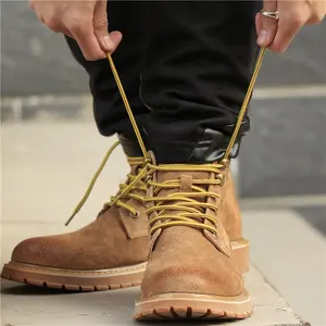 Sepatu bot bulat tugas berat tidak mudah patah tali sepatu dua warna untuk tali sepatu kerja keselamatan konstruksi mendaki berjalan tali sepatu pengganti - Product Image 2