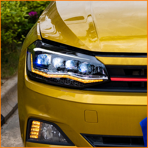ไฟหน้ารถยนต์สำหรับ <span class=keywords><strong>Volkswagen</strong></span> VW <span class=keywords><strong>Polo</strong></span> 2019-2023 ชุดไฟหน้า LED อัตโนมัติ อัพเกรดคริสตัลไบโฟคอล 4 เลนส์ พร้อมอุปกรณ์เสริม - Product Image 5