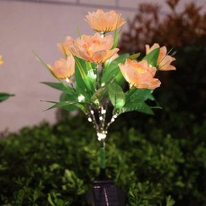 Solar Garden <b>Lights</b> <b>LED</b> Flower Solar Powered Outdoor Waterproof Decorative Plant <b>Light</b> for Yard Patio Landscape - Product Image 2