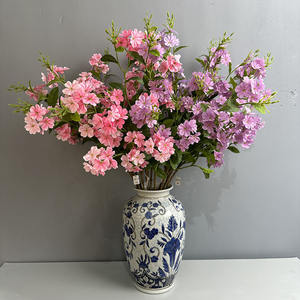 Real Like Blue <span class=keywords><strong>Jacaranda</strong></span> Tree Branches Bola de nieve fragante Decoraciones simples para el hogar <span class=keywords><strong>Flores</strong></span> artificiales azules Bola de hortensia - Product Image 5