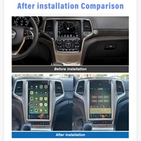 Radio Estéreo para Auto con Pantalla Vertical para Jeep Grand Cherokee 2011-2022, Carplay, GPS, Navegación, Reproductor Multimedia, Unidad Principal de 128GB
