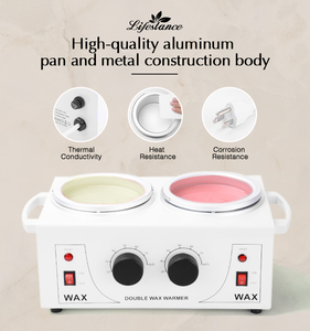 Chauffe-cire électrique double pot avec contrôle de température pour perles de cire, machine d'épilation corporelle, prise US/EU - Product Image 4