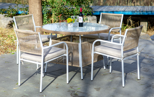 เก้าอี้อลูมิเนียม4ที่นั่งแบบวางซ้อนกันได้เฟอร์นิเจอร์ระเบียงกลางแจ้งแบบทันสมัย - Product Image 2