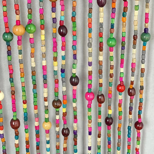 Tenda a Fili HUAYI con <span class=keywords><strong>Perline</strong></span> in <span class=keywords><strong>Legno</strong></span> per Porta, Armadio, Camera da Letto, Soggiorno e Bagno - Product Image 1