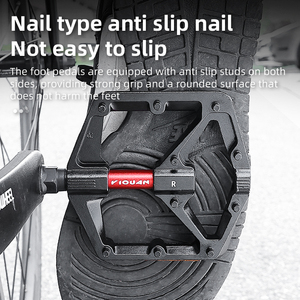 Bàn đạp xe đạp ESLNF Double DU, nhẹ, có bạc đạn, chống trơn trượt, đế rộng, dành cho xe đạp đường trường và xe đạp địa hình - Product Image 6