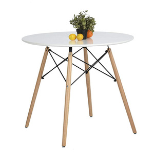Fabrik Großhandel Hot Sell Nordic Modern Tulip Design Mdf Holzplatte Installieren Sie Dining Custom <span class=keywords><strong>Small</strong></span> Round <span class=keywords><strong>Table</strong></span> - Product Image 5