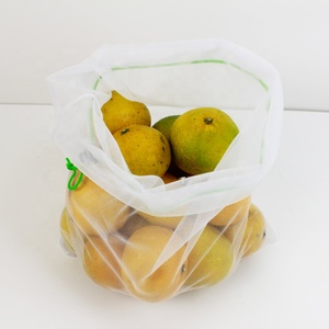 Túi Đựng Rau Quả Lưới <span class=keywords><strong>Nylon</strong></span> Xuyên Thấu Bán Sỉ Túi Dây Rút Sưu Tập Đồ Chơi Trẻ Em - Product Image 3