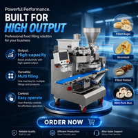 Machine à encrustage automatique pour gâteaux de lune, mochi, daifuku, en acier inoxydable 304, double trémie, pour pâtisserie et restaurant