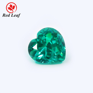 Bijoux Redleaf en gros, pierres synthétiques certifiées par des tiers, polies, créées en laboratoire, NanoSital, taille cœur, Nano Gems, Paraiba <span class=keywords><strong>Turmalina</strong></span> - Product Image 2