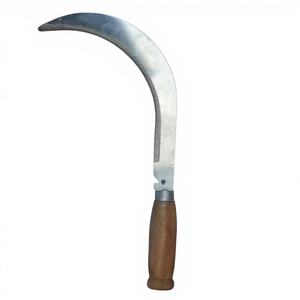 Hoz de Cosecha con Hoja de Acero Inoxidable Roja de 13 Pulgadas, Acabado Pulido, Mango de Plástico, Dientes de Sierra, Herramienta Agrícola - Product Image 1